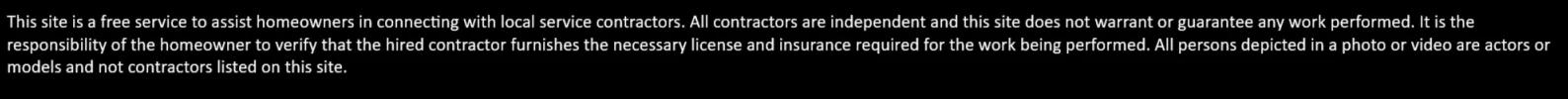 Site disclaimer